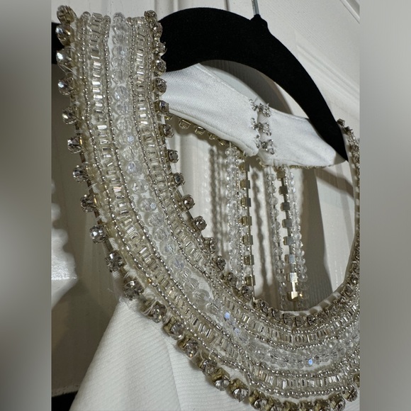 👗 NWT! Mac Duggal Beaded Halter Jersey Knit Dress - Picture 7 of 13